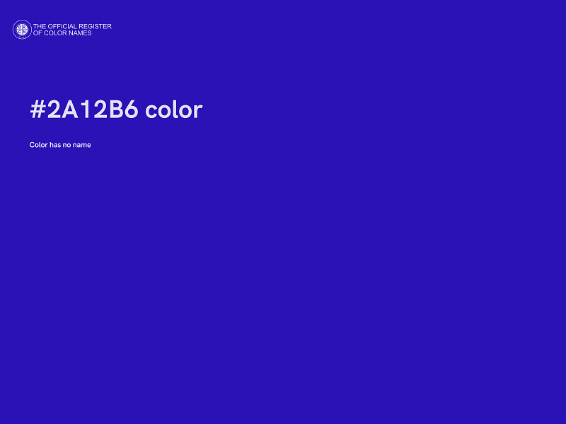 #2A12B6 color image