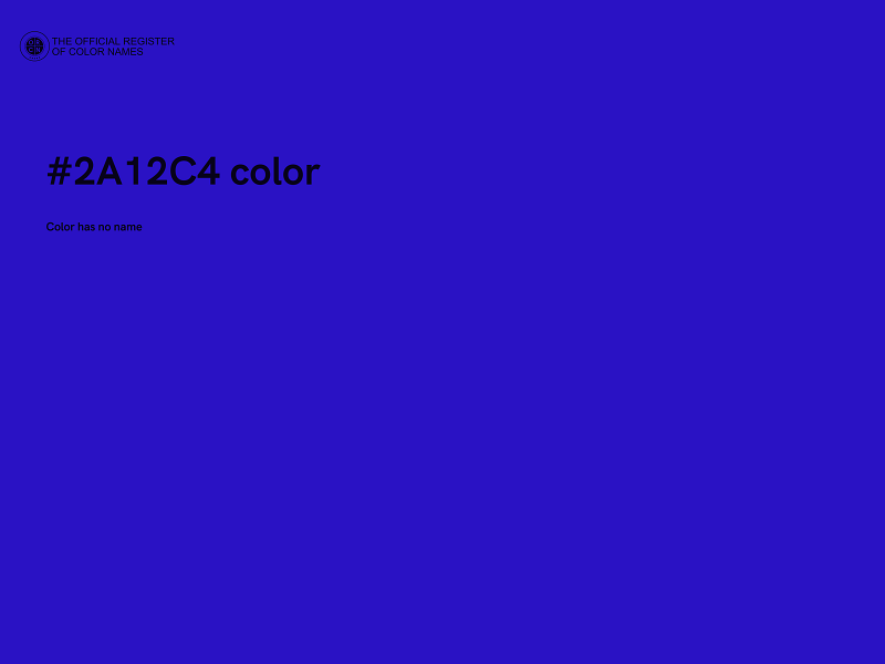 #2A12C4 color image