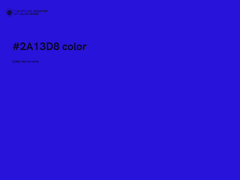 #2A13D8 color image