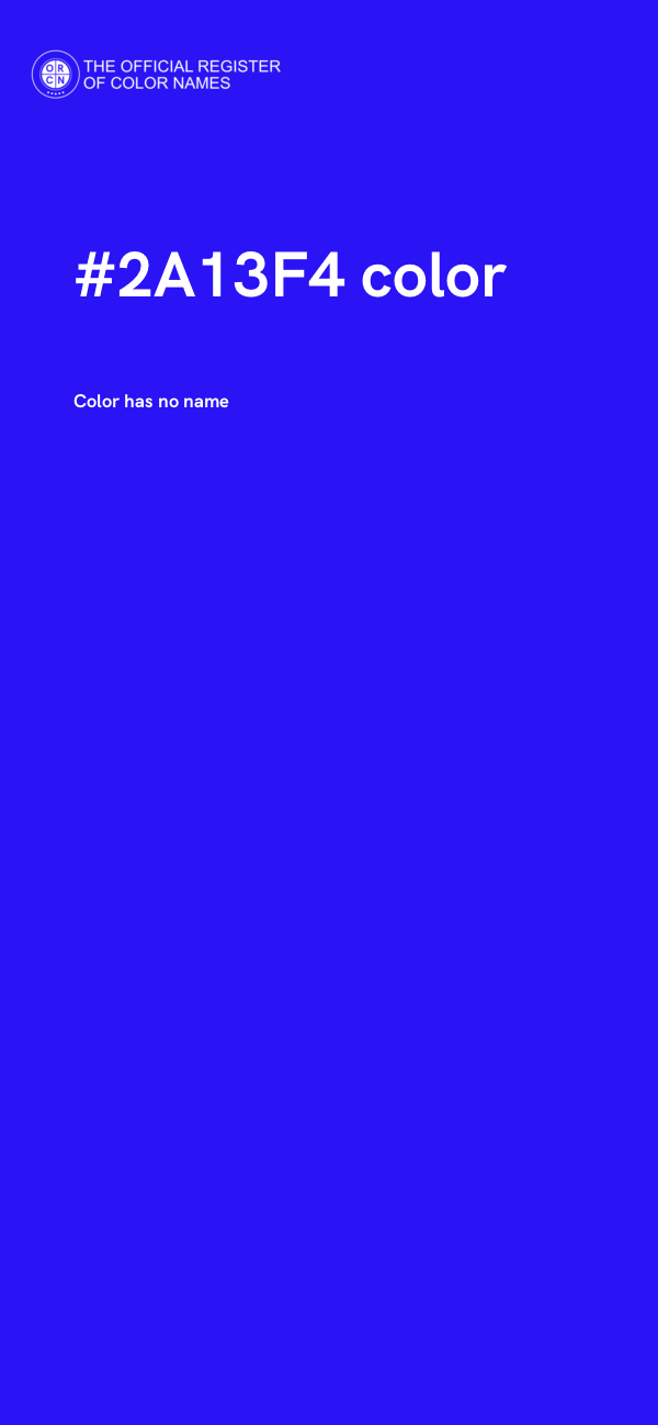 #2A13F4 color image