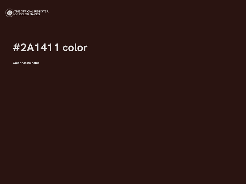 #2A1411 color image