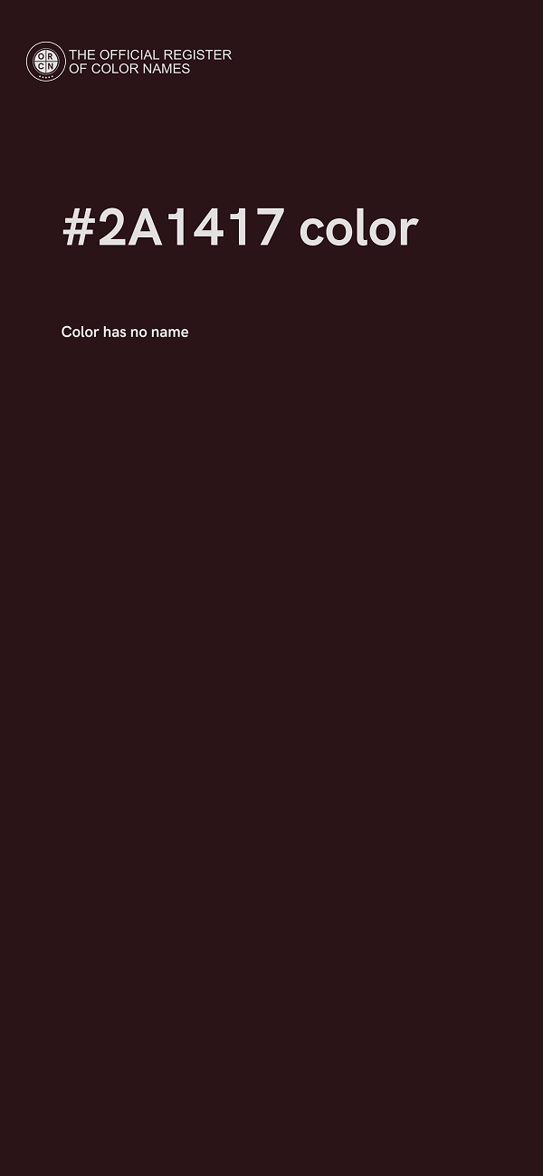#2A1417 color image