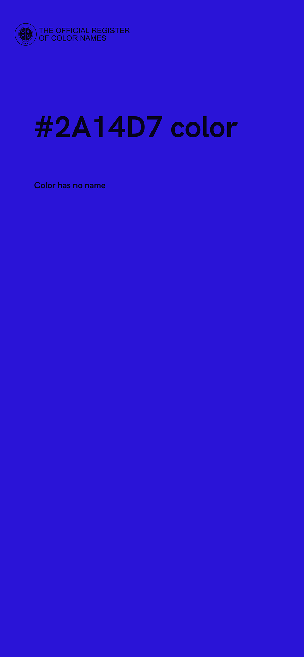 #2A14D7 color image