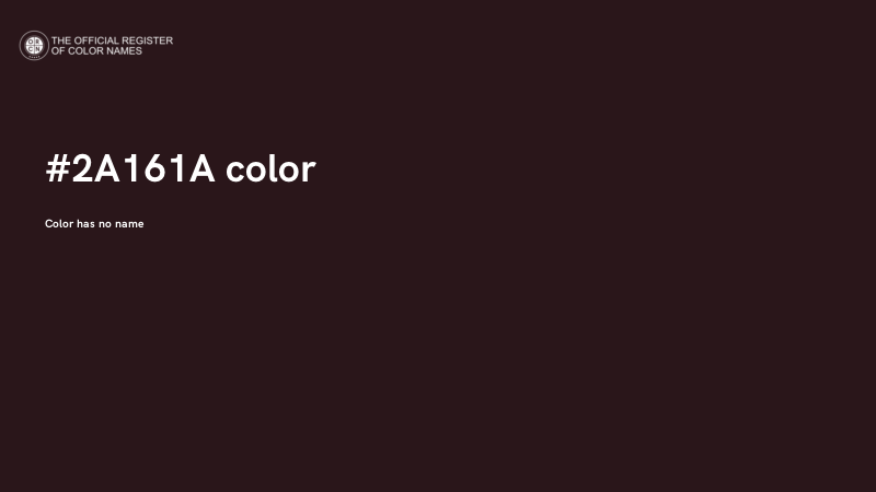 #2A161A color image
