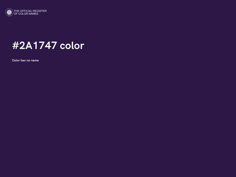 #2A1747 color image