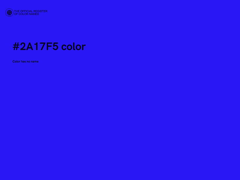 #2A17F5 color image