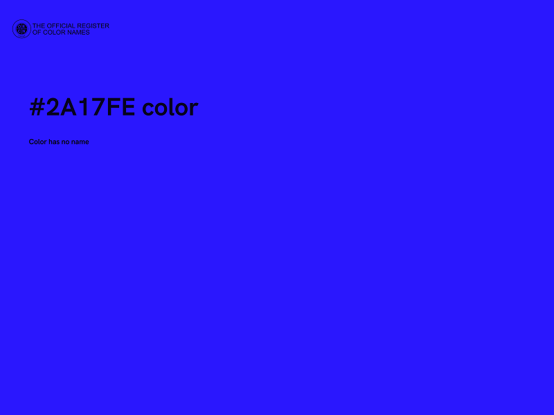 #2A17FE color image