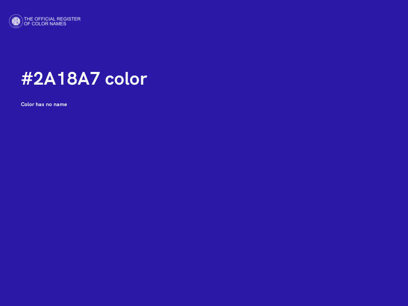 #2A18A7 color image
