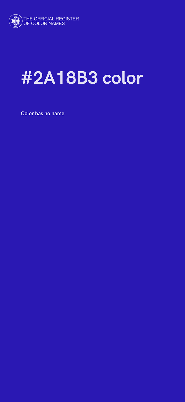 #2A18B3 color image