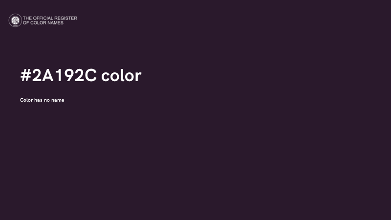 #2A192C color image
