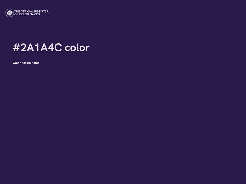 #2A1A4C color image