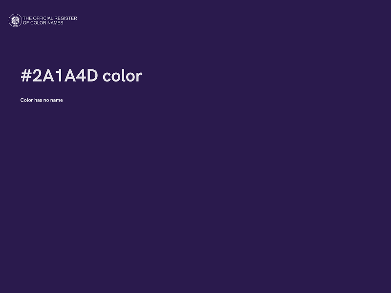 #2A1A4D color image