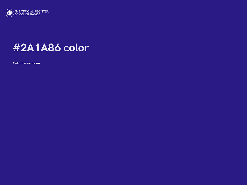 #2A1A86 color image