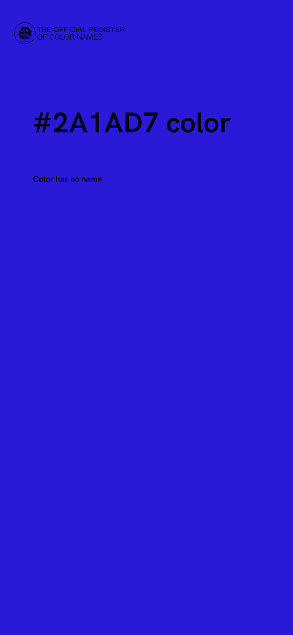 #2A1AD7 color image