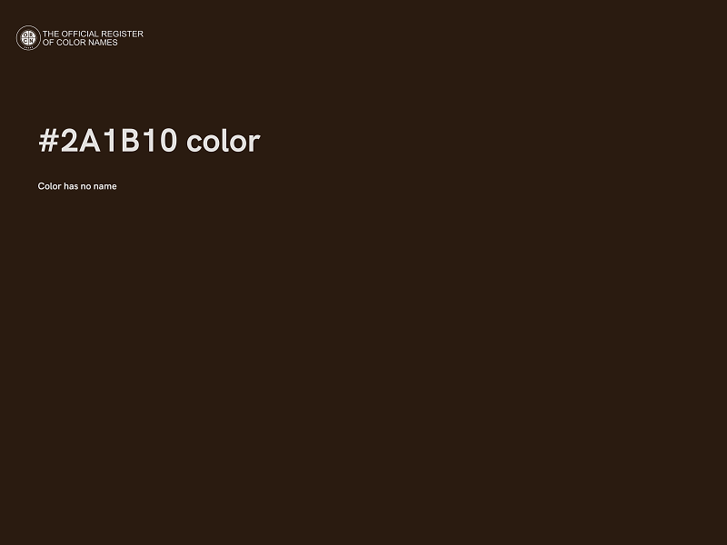 #2A1B10 color image