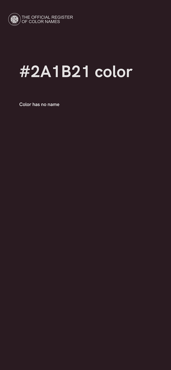 #2A1B21 color image