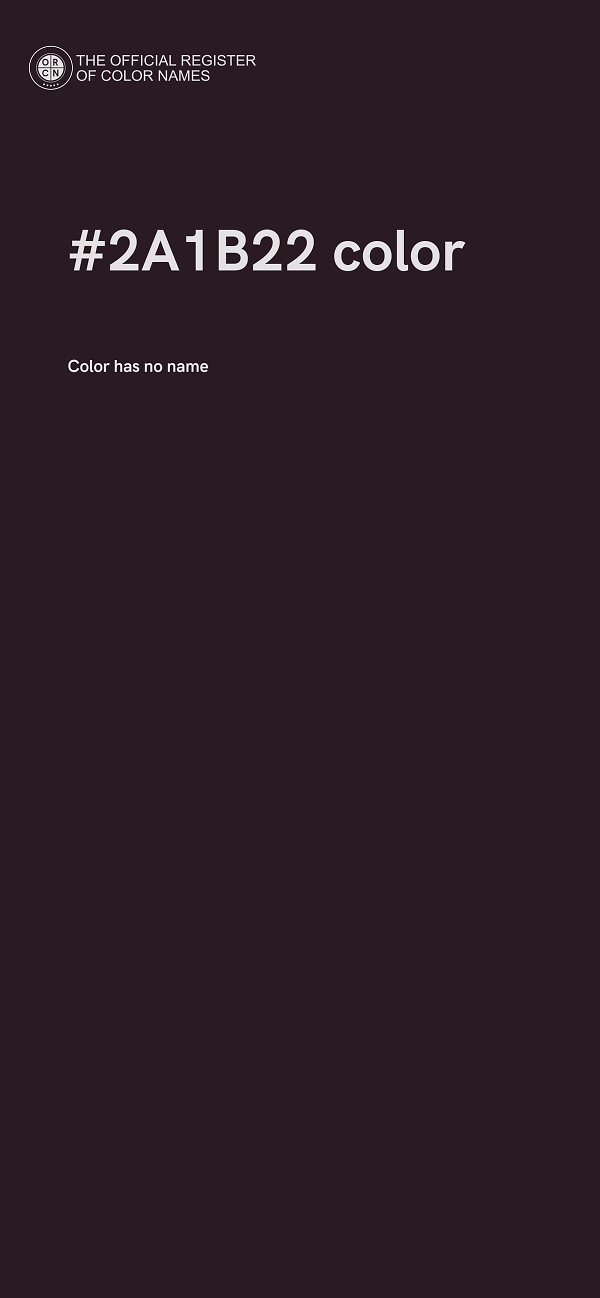 #2A1B22 color image