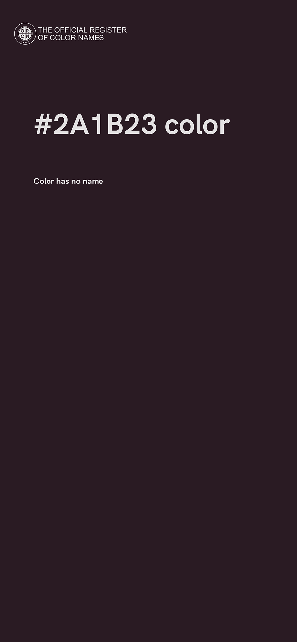 #2A1B23 color image