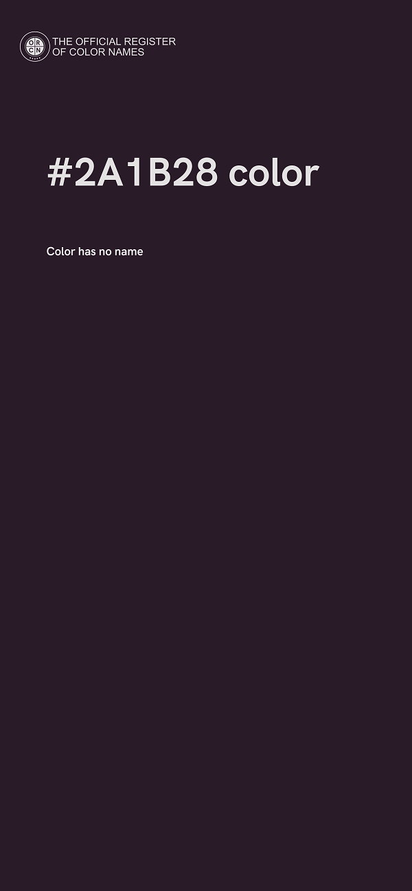#2A1B28 color image