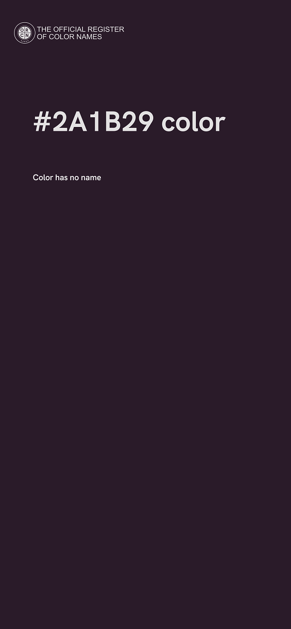 #2A1B29 color image