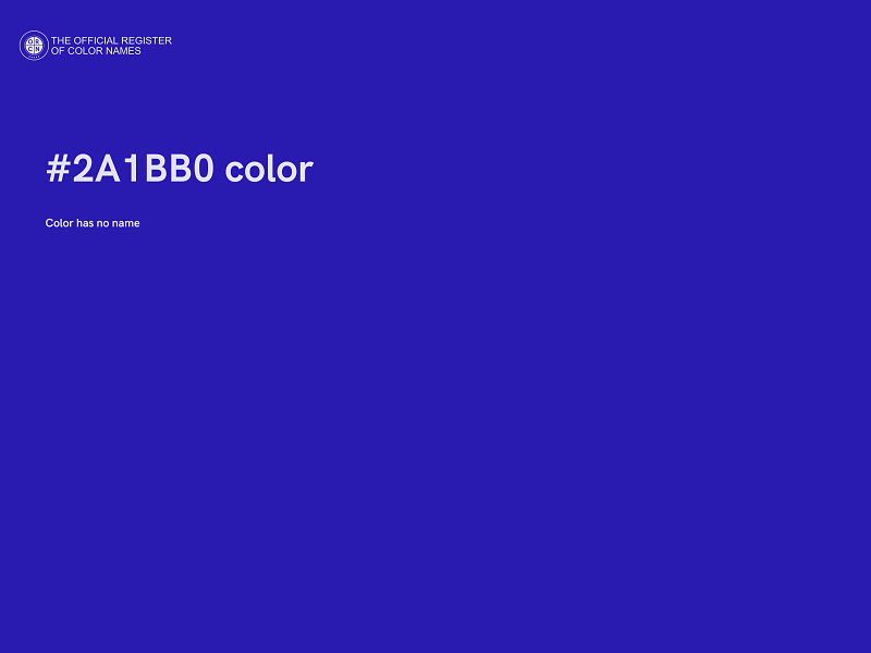 #2A1BB0 color image