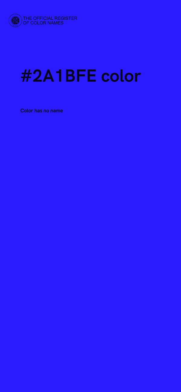 #2A1BFE color image