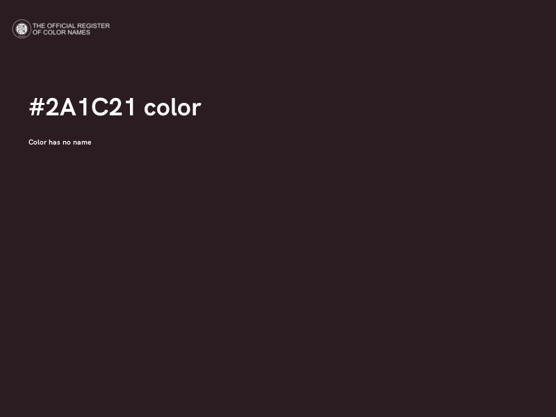 #2A1C21 color image