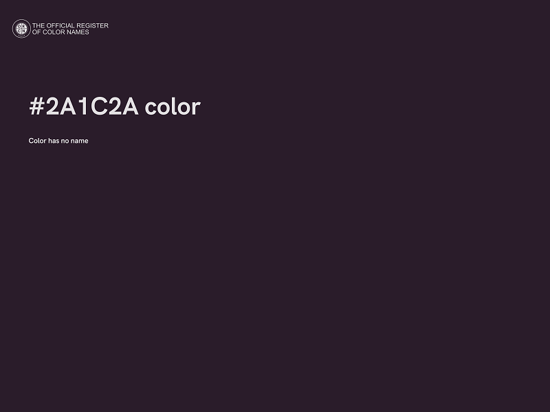 #2A1C2A color image