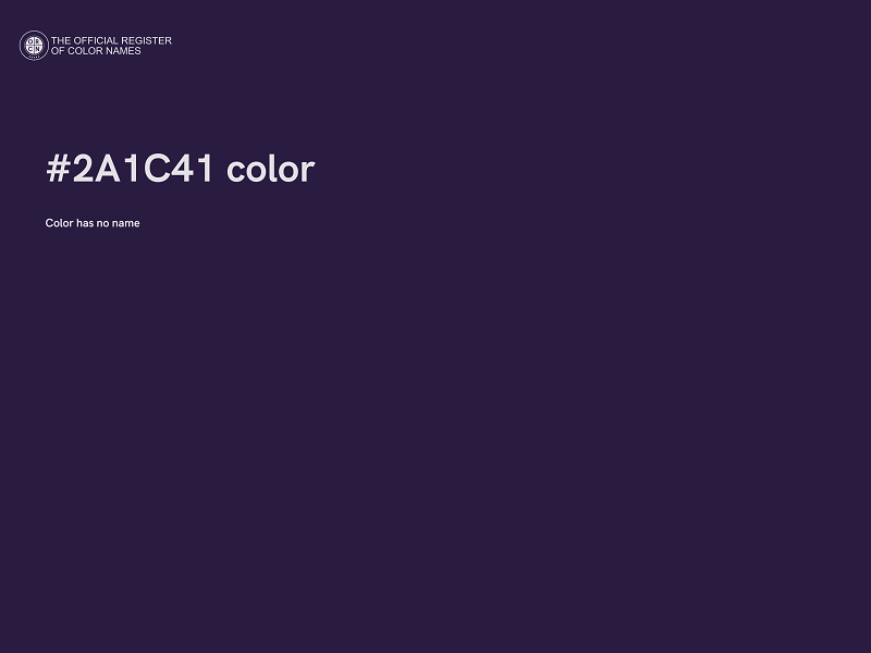 #2A1C41 color image