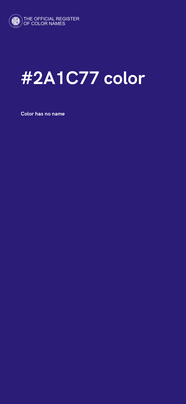 #2A1C77 color image