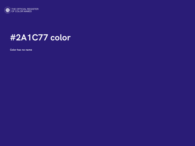 #2A1C77 color image