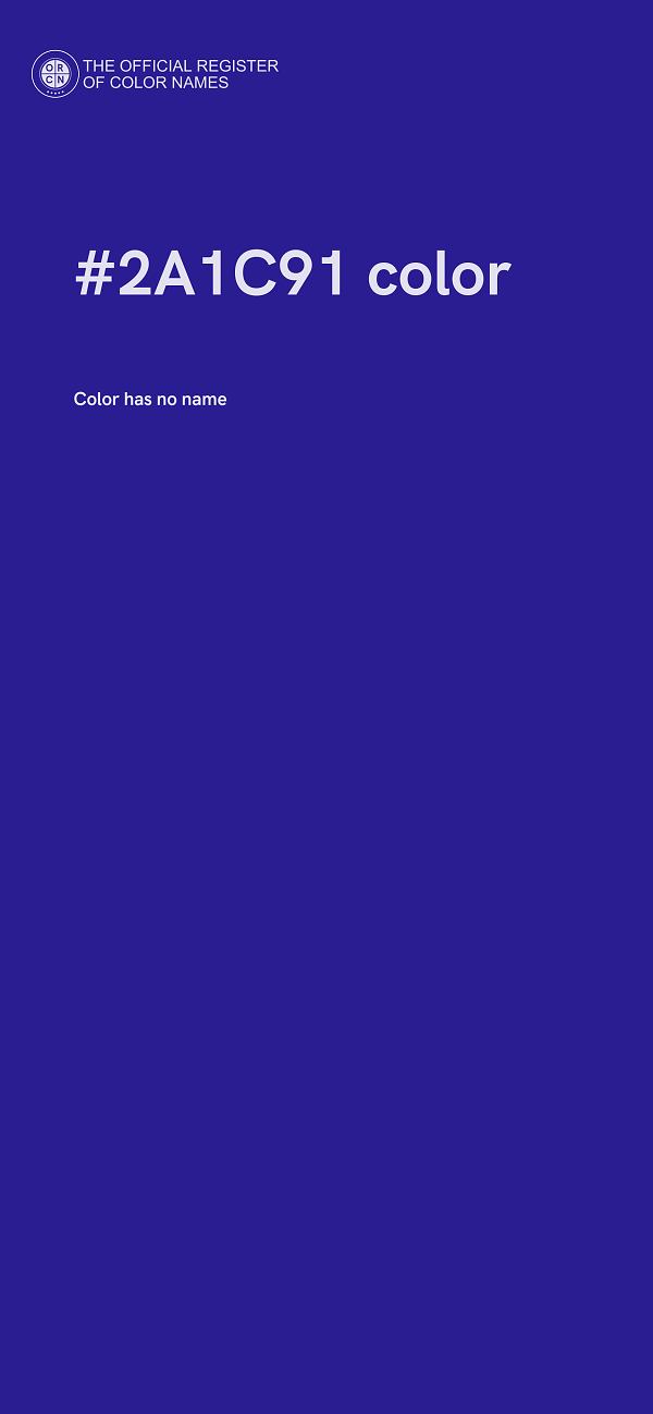 #2A1C91 color image