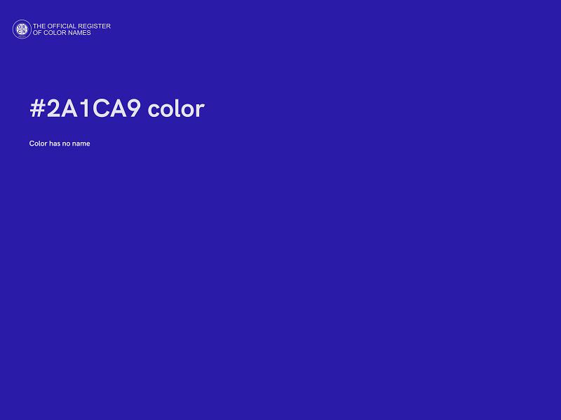 #2A1CA9 color image