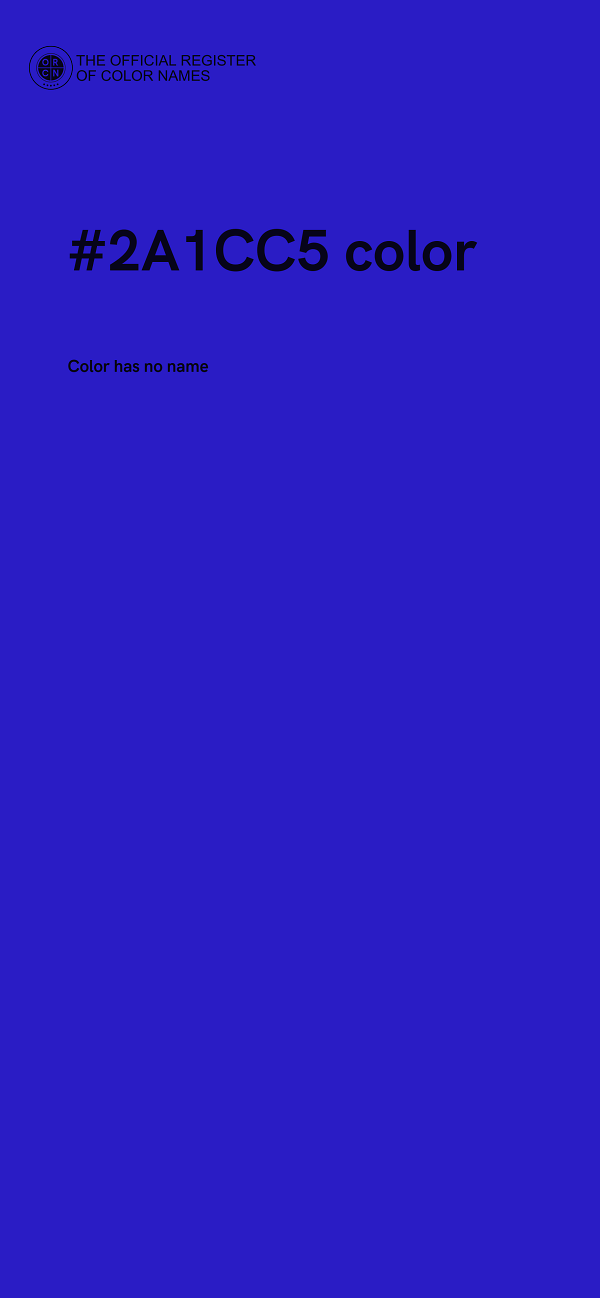 #2A1CC5 color image