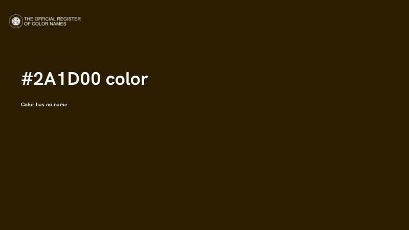 #2A1D00 color image