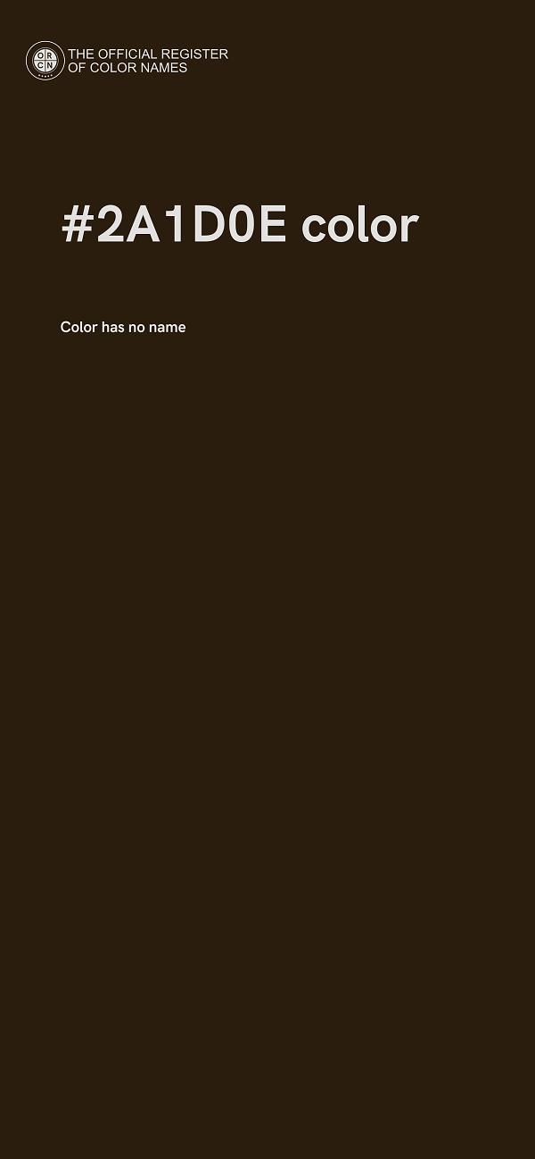 #2A1D0E color image