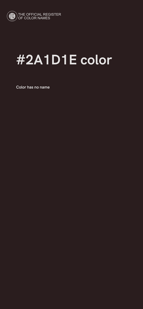 #2A1D1E color image