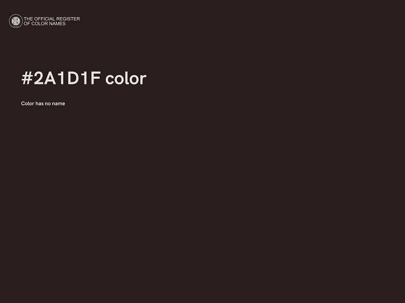 #2A1D1F color image