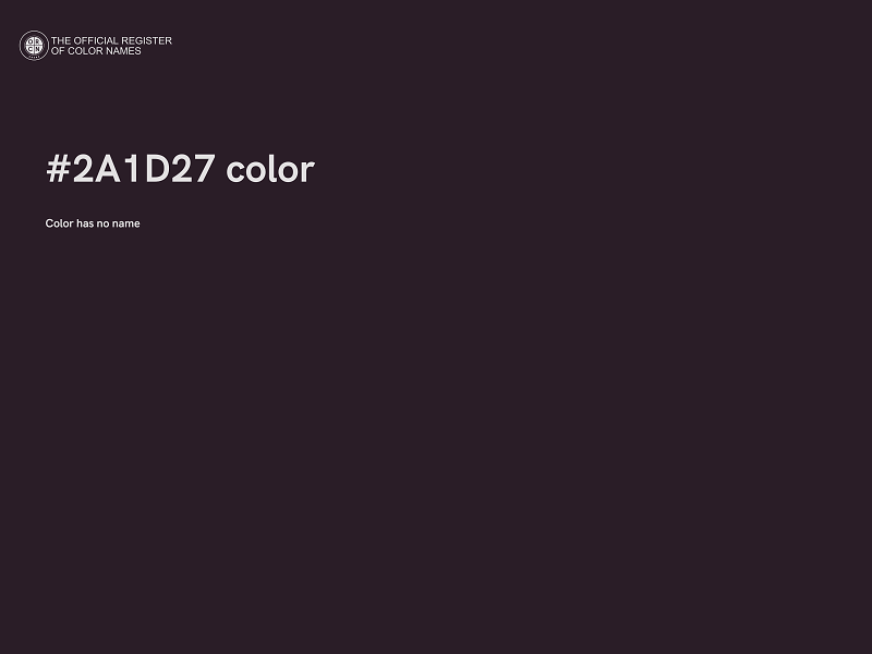 #2A1D27 color image