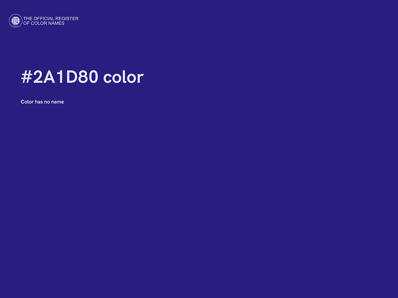 #2A1D80 color image