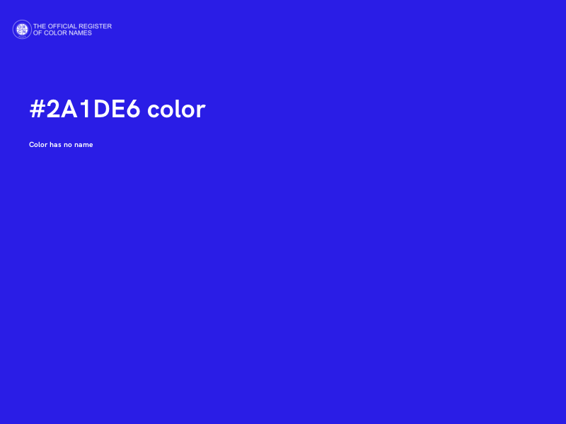 #2A1DE6 color image