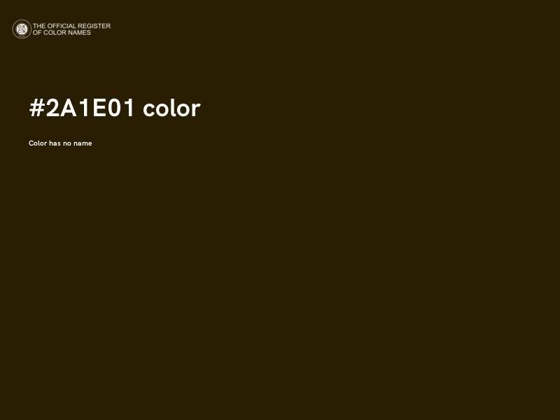 #2A1E01 color image