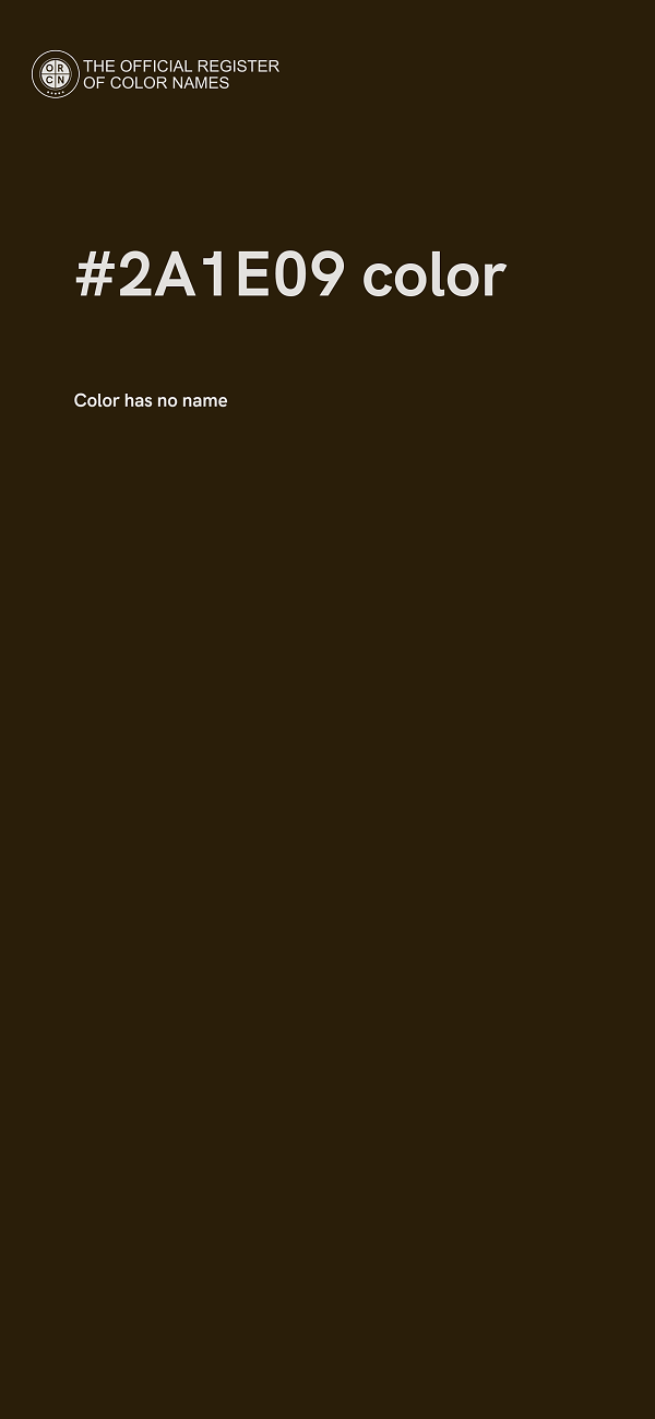 #2A1E09 color image
