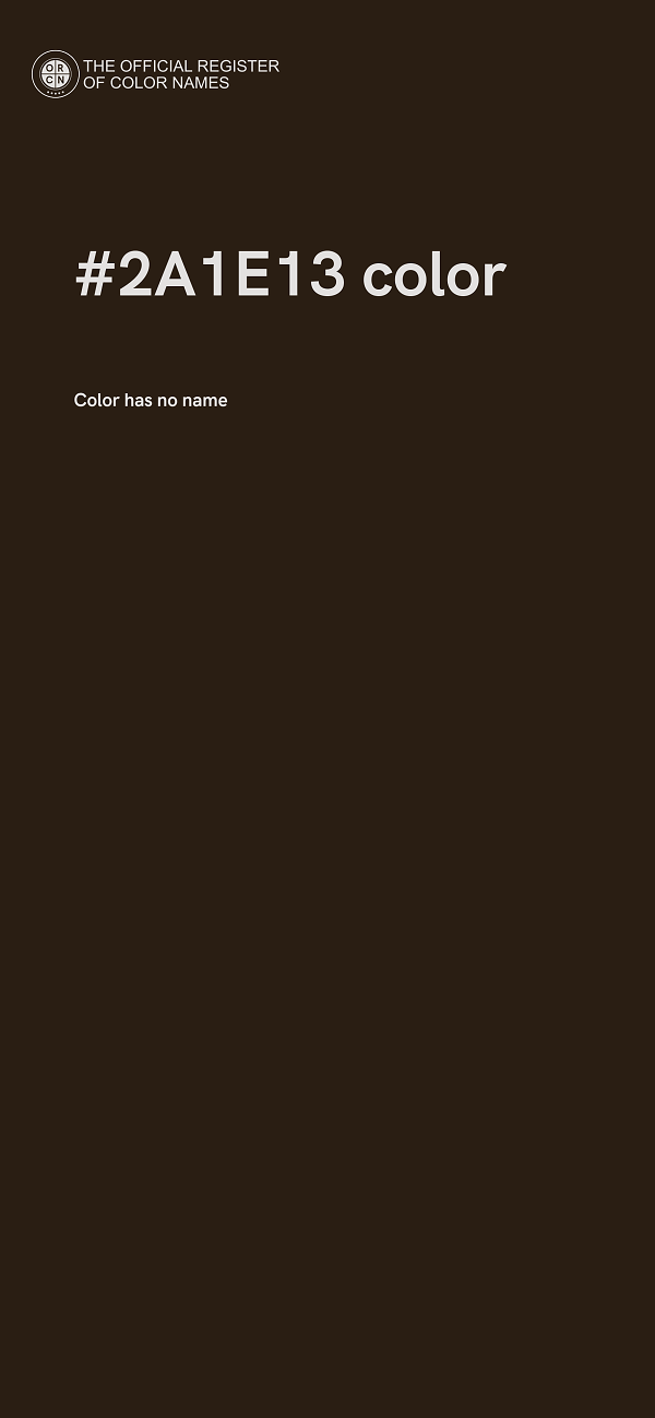 #2A1E13 color image