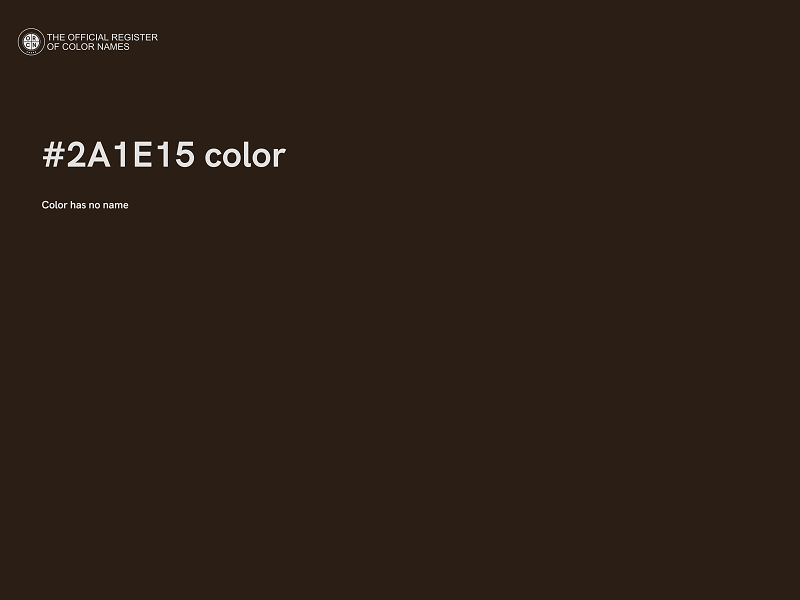 #2A1E15 color image