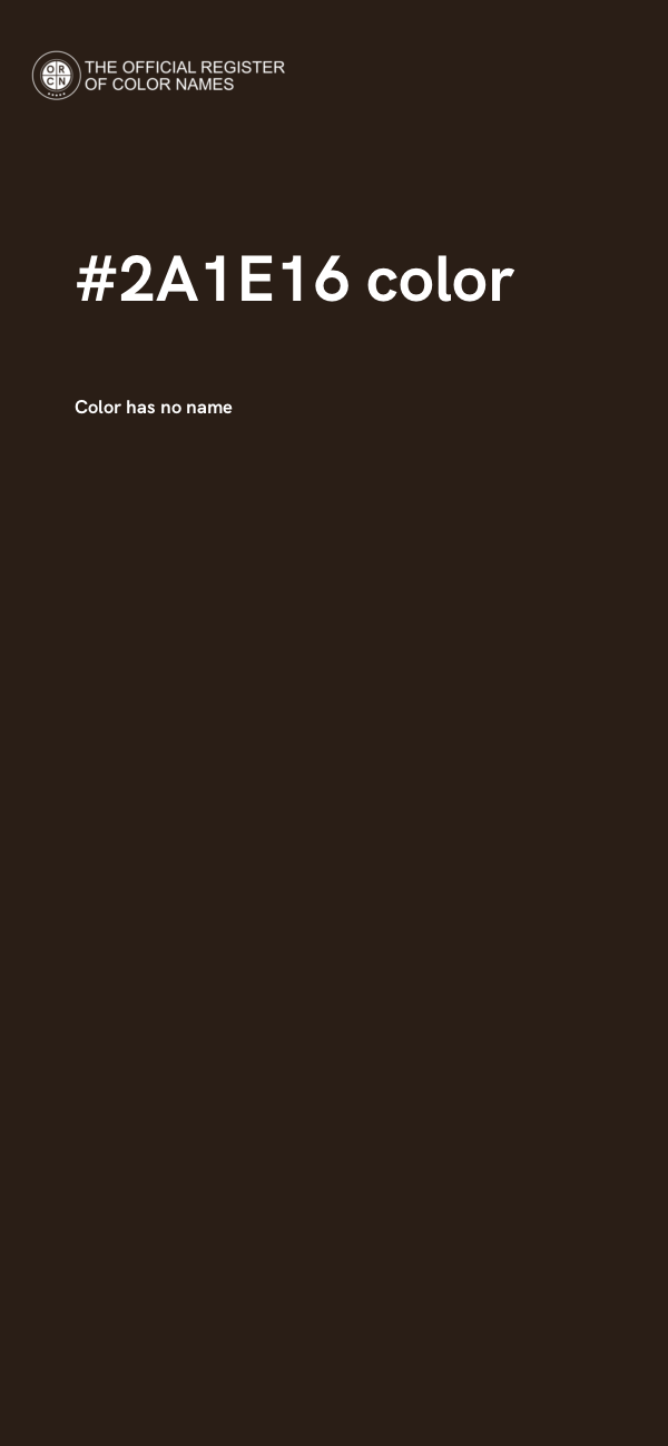 #2A1E16 color image