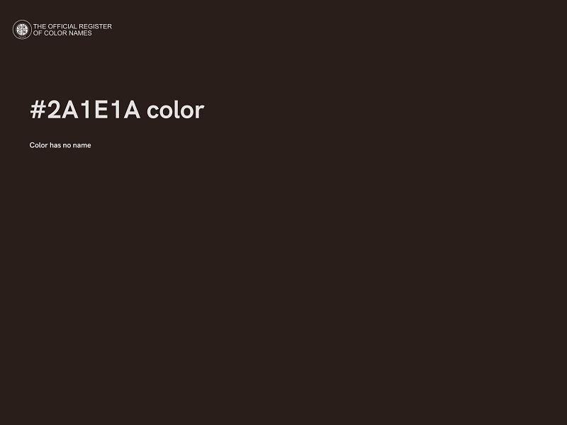 #2A1E1A color image