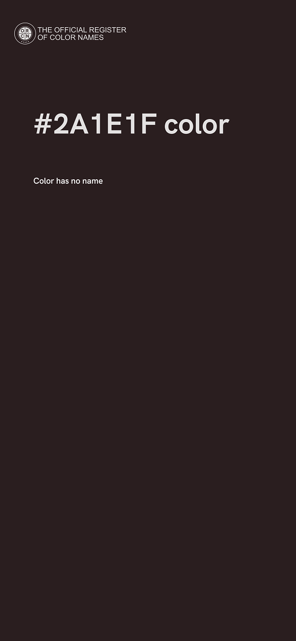 #2A1E1F color image