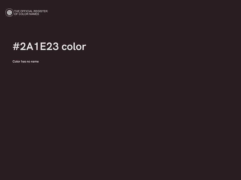 #2A1E23 color image