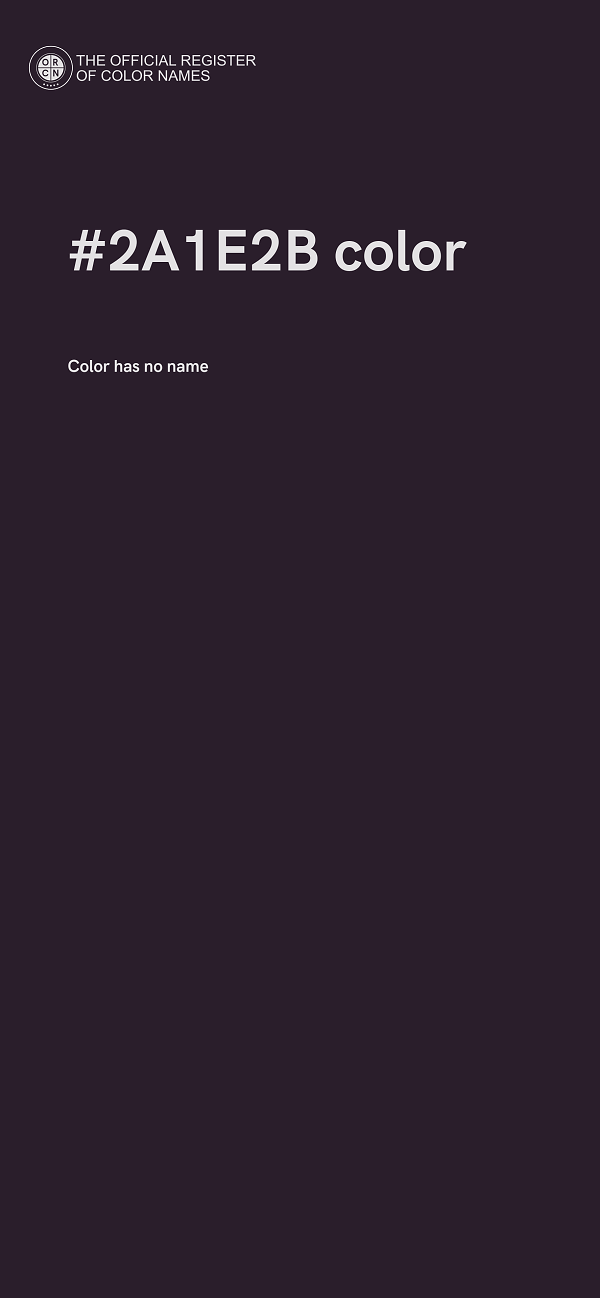 #2A1E2B color image